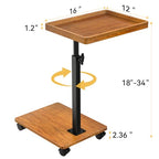 XNSDXV C Table End Table Adjustable Height, 360°Swivel TV Tray Table for Small Spaces, Couch Tables That Slide Under, C Shaped Side Tables Living Room and Bedroom for Sofa, Bed,Chair, Snack