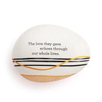DEMDACO Inspired Everyday Collection The Love They Gave Echoes Through Our Whole Lives Black and Gold 4.5 x 3 Stoneware Decorative Garden Stepping Stone Patio Walkway Sculpture Yard Art - style: Inspired Stone - Remembrance