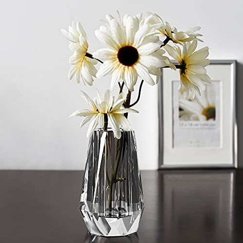 kitCom Flower Vase, Modern Mini Crystal Vase, Lead-Free Flower Vase, European Crafted for Table, Home Decoration, Wedding or Luxury Gifts, 2.4 x 2.4 x 4 Inches - size: 2.4×2.4×4 Inches