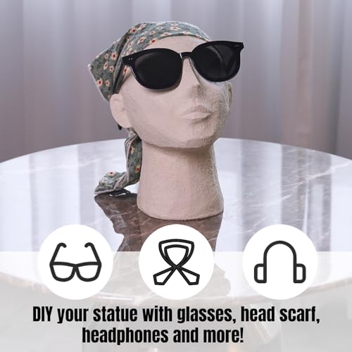 Abstract Decor Sculptures Home Decor - Resin Thinker Human Head Statue Shelf Decorations Bust Statues for Living Room Office Table Art Decor Accents 7.25 * 6.25 * 8.5 Inch