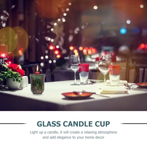Amosfun Mosaic Candle Holder Stained Glass Home Decoration Table Candlestick Scented Candle Stand Tealight Holders Table Centerpieces