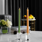 Kitcom Crystal Taper Candle Holders Multiple Faceted Designed Wedding Banquet Decorations for Home W1.97xH2.76 Inches Pack of 2, Comes with Gift Box