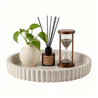 Decorative Tray & Elegant Coffee Table Tray,Beautiful Round Trays 11" Round Table Centerpiece Home Decor for Organizing Jewelry, Keys,Ideal Living Room Apartment Must Haves Essentials