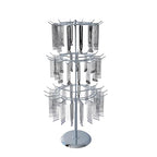 Jewelry Rotating Rack with 12/15/18 Hooks Chrome Necklace Keychain Display Organizer Stand 3 Tier for Boutique Countertop Use - size: Length-Incremental Style - 45 hooks
