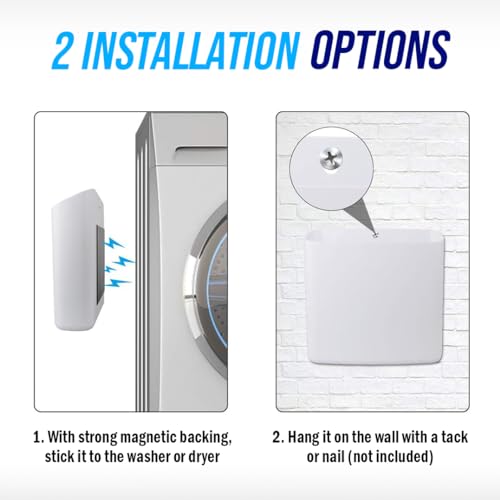Simplation Laundry Detergent Cup Holder Collection: MAGNETIC LINT HOLDER BIN for Laundry Room Storage - style: Storage Idea: Lint Holder