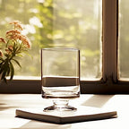 CYS EXCEL Glass Hurricane Pillar Candle Holders (H:6" W:3.75", 2 PCS) | Multiple Size Choices Short Stem Candle Jars | Stemmed Glass Cylinder Candle Vase - size: H-6" W-3.75"