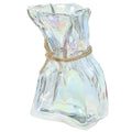 Abstract Irregular Glass Vase Decorative Floral Planter Artistic Home Décor Accent for Living Room and Office Display