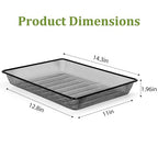 Office Metal Mesh Basket for Desk, Single Paper Tray Organizer, Turn in Trays Classroom, Flat Mail Letter Storage Basket for Office Home Drawers School, Black (5 Pack)