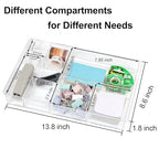 ZEXALOR 8-Section Clear Drawer Organizer, Large Acrylic Drawer Divider Tray for Desk,Bathroom,Office Makeup,Junk, Plastic Drawers Organizer 13.7" x 8.7" x 2" (8-Section)