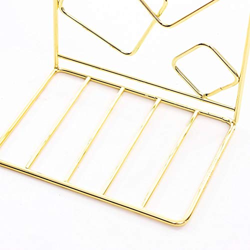 Creative Minimalist Style Bookends Metal Adjustable Books Holder Stand Book Rack Desk Bookend - Carrot, Rose Gold - color: Carrot, Rose Gold