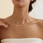 Mothers Day Gifts - 14K Gold Plated Pearl Necklaces for Women Trendy Dainty Necklace Simple Layered Gold Pearl Necklace for Women Mothers Day Wedding Birthday Gifts - color: 2-Silver Three Pearl