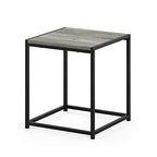 FURINNO Camnus Modern Living End Table, French Oak Grey, 15.75 in x 15.75 in x 17.83 in - color: French Oak Grey, size: 1 Tier, Metal Frame