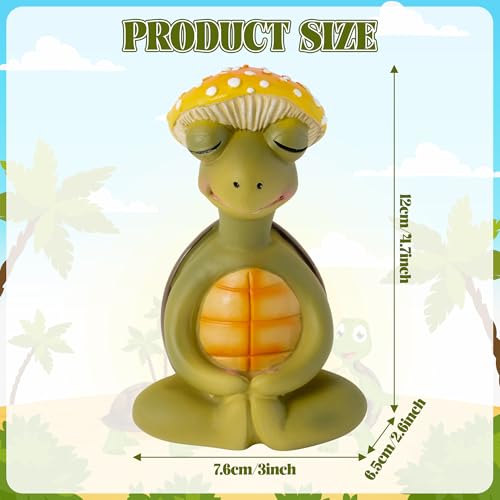 Meditation Turtle Resin Statue - Yoga Meditation Turtle Statue for Desk Living Room Resin Figurine for Home Patio Office Decoration Cute Plant Statues for Tabletop Garden Backyard Decor - style: Turtle