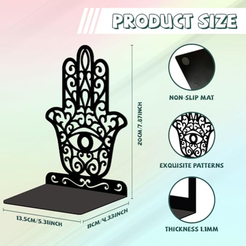 Peacoblue Metal Bookends for Shelves, Modern Decorative Heavy Duty Study Book Support Stoppers for Office, Desk, Shelf, Room 5.3"x4.3"x7.9" Cast Iron Simple Tall Bookends, 1 Pair (Eye of The Devil) - style: Eye of The Devil