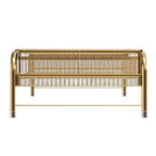 Martha Stewart Ryder Gold Mesh Metal Desktop Monitor Stand Riser with Organizer Drawer and Side Storage