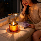kingnero Lavender Scented Candle Carousel Rotary Candle Holder Spinning Tea Light Birthday Gifts for Women, Mom, Wife, Girlfriend, Sister, Female Friends, (Golden Owl) - color: Golden Owl