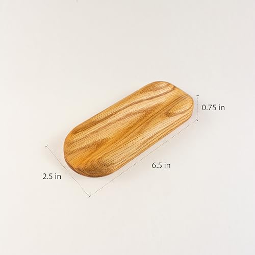 Solid Oak Single Pen Tray, Minimalist Desk Organizer, Natural Wood, Handcrafted, Precision Angled Channel