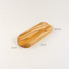 Solid Oak Single Pen Tray, Minimalist Desk Organizer, Natural Wood, Handcrafted, Precision Angled Channel