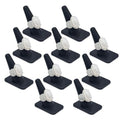 MOOCA 10 Pcs Set Finger Ring Display, Stackable Ring Holder Display Made by Rubber, Jewelry Storage Jewelry Stands for Shows, Black Color, 1 3/8 W x 2 1/4 D x 2 1/8 H in - color: 10 pieces, Black Rubber