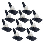 MOOCA 10 Pcs Set Finger Ring Display, Stackable Ring Holder Display Made by Rubber, Jewelry Storage Jewelry Stands for Shows, Black Color, 1 3/8 W x 2 1/4 D x 2 1/8 H in - color: 10 pieces, Black Rubber
