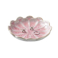 Mecaikru jewelry dish, flower shape ring dish, pink earring tray, cute jewelry holder, key bowl, flower pink - color: pink flower