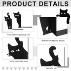 Geelin Peeping Cat Bookends Set of 2 Metal Book Ends for Shelves Bookshelf Home Office Desk Bookshelf Decor Gift for Cat Lovers and Reading Enthusiasts (Lovely Style) - style: Lovely Cat