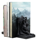 Ebros Gothic Sculptural The Thinker Gargoyle Bookends Figurine Set 6.25" H Medieval Le Penseur Resin Sculpture Gargoyles Statue Pair