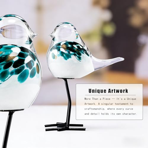 Glass Bird Figurines Art Collectible Ornaments Statue Figurines Modern Handmade Sculpture Home Decor - color: Bd-5