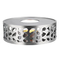 Simtive Teapot Warmer, Brushed Stainless Steel Tea Warmer with Tealight Holder, Silver - size: 5.9 in-Silver