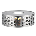 Simtive Teapot Warmer, Brushed Stainless Steel Tea Warmer with Tealight Holder, Silver - size: 5.9 in-Silver
