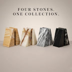 Bey-Berk White Triangular Onyx Marble Bookends - Heavy-Duty Wedge Design, Modern Office and Bookshelf Organizer - color: White