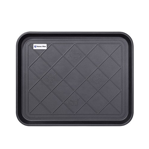 Multi-Purpose Boot Tray Mat,Dog Bowl Tray,Waterproof for Indoor and Outdoor Floor Protection - size: 20"L x 15"W
