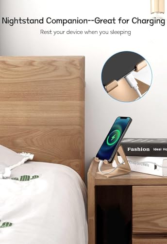 Aoviho Desk Cell Phone Stand Phone Holder, Aluminum Phone Cradle Dock for iPhone17 16 15 14 13 12 pro Mini 11 X Xs max 8 7 6 6s Plus SE Samsung All Smart Phones, Rose Gold - color: Rose Gold