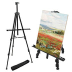 RRFTOK Art Painting Display Easel Stand,72Inches Portable Adjustable Metal Tripod with Artist Easels for Canvases Height from 22-72”for Table-Top/Floor Paint and Displaying,Black - style: 72BL 1-pack