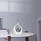 Ceramic Decorative Object Silver, Home Abstract Handicraft Items, Living Room Modern Decoration Crafts, Creative Modern Minimalist European (Size : C) - size: C