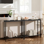 HOOBRO 29.5" Narrow Console Table, Small Entryway Table with Shelf, 2 Tier Thin Sofa Table, Behind Couch Table, Side Table, for Hallway, Living Room, Bedroom, Black BB74XG01 - color: Black