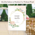 Easel Stand for Wedding Sign & Poster - 63" Display Easels with Adjustable Metal Frame - White - style: White