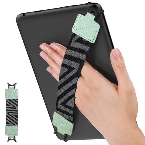 MoKo Security Hand-Strap for 9-11 Inch Tablets, iPad Pro/Air/Kindle Fire HD/Samsung, Versatile Hand Strap, Mint Green - color: Mint Green, style: Patterned Strap
