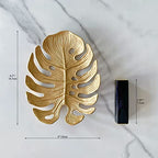 Metal Jewelry Dish, Leaf Shaped Ring Holder Jewelry Organizer, Trinket Dish Vanity Tray for Dresser Christmas Birthday Wedding Gifts Turtle Bay-Gold - color: Turtle Bay-Gold