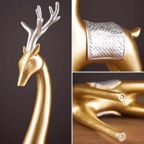 Statue Decorations Luxury Fortune Deer Ornament Entrance Triangle Cabinet Decoration Living Room Home Accessories Crafts Housewarming Gift Home Decor Object