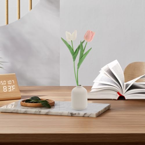 Vaguelly Ceramic Flower Vase Minimalist Aesthetic Vase for Home Decor Table Centerpiece for Living Room Bedroom Office and Special Events