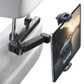Lamicall Car Headrest Tablet Holder - [3 in 1 Extension Arm] Adjustable Tablet Car Mount for Back Seat, Gifts Road Trip Essentials for Kids, for 4.7-11" Device Like iPad Pro, Air, Mini, Galaxy, Fire - color: Black