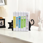Geelin Peeping Cat Metal Bookends Set of 2 Cute Book Ends for Shelves Decorative Bookshelf Home Office Desk Bookshelf Decor Gift for Cat Lovers and Reading Enthusiasts - style: Cute Cat