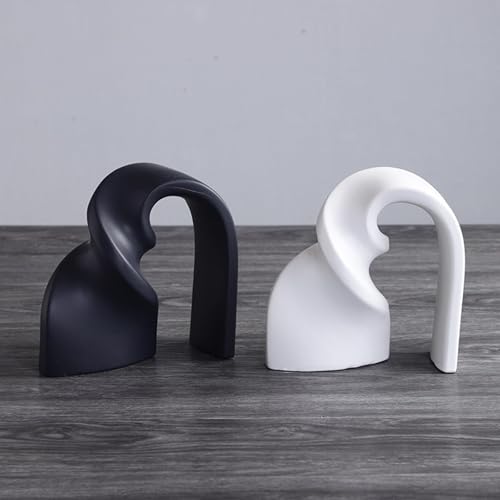 Cool Stuff to Put on Shelves Abstract Art Sculpture Decoration Decoration Living Room for Bedroom Table Decoration Office Apartment Sculptures and Statues Decor Room Decor Aesthetic(Black) - color: Black