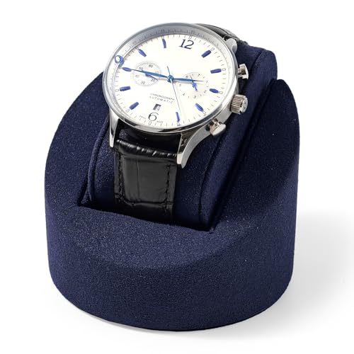 Microfiber Single Watch Stand Display Jewelry Watch Showcase Display Stand(Blue) - color: Blue
