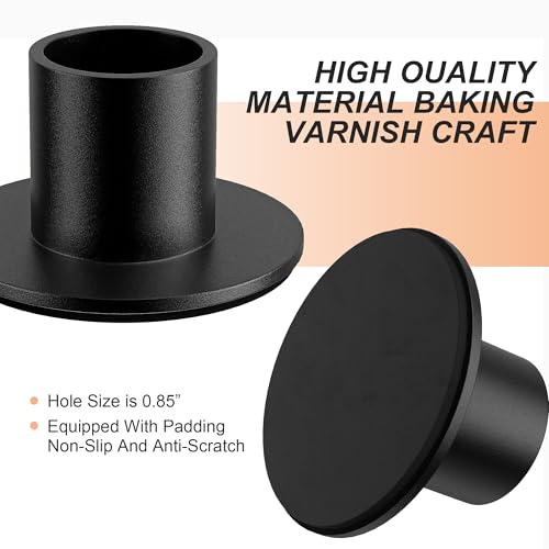 12 Pcs Black Candle Holders Bulk - Elegant Taper Candle Holders, Classic Candlestick Holders for Table Centerpiece, Festive Christmas Mantel Display or Sophisticated Home Decor - color: Black
