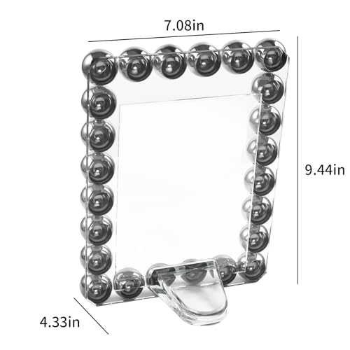 Crystal 5x7 Inch Picture Frame, Home Decor Ball Wedding Photo Frame Tabletop Display, Display Pictures 5''x 7'', Silver, Comes with Gift Box - color: Silver, size: 5x7 inch/L