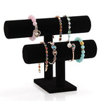Stratalife Bracelet Holder Bracelet Organizer Bracelet Display Stand T-Bar Jewelry Display Necklace Holder Stand Watch Holder Jewelry Organizer for Bangle Necklace Black (2 Tair)
