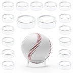 Party Zealot 30 pcs Large Acrylic Clear Baseball Stands 1-5/8" Size Display Holders for Large Round Object Soccer Softballs - size: Stand: 1.77 in-30 pcs