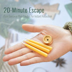 20 Minute Pure Beeswax Candles, Dripless Meditation Candles, Mini Taper Candles, Set of 20 with Brass Candle Holders. - color: 20PCS & Brass holder